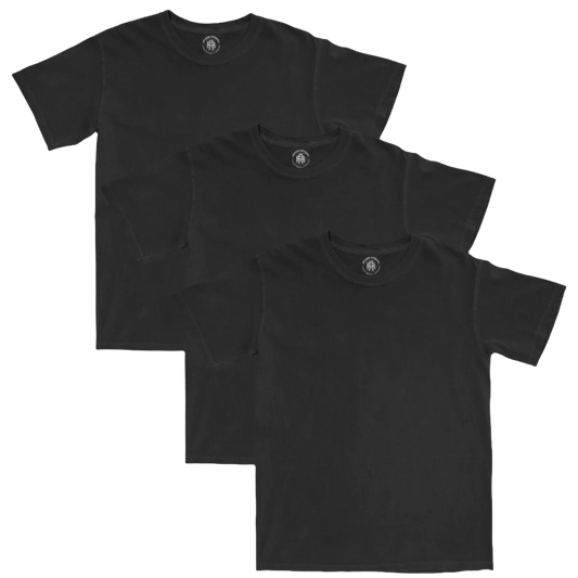 ARHIVE BLANK BLACK TEES (3-PACK)